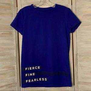 Under Armour graphic Classic Tee blue Fierce Fine Fearless short sleeves XS